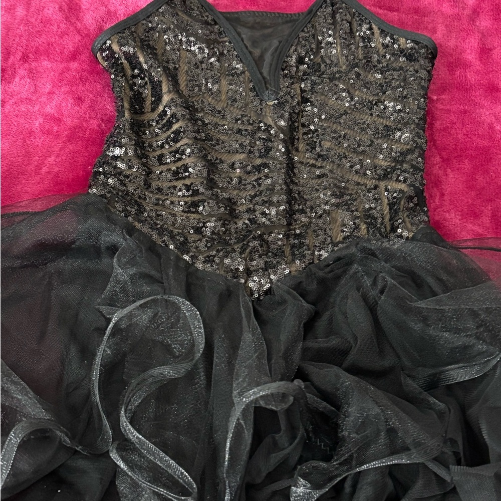 Elegant Black High Low Dress